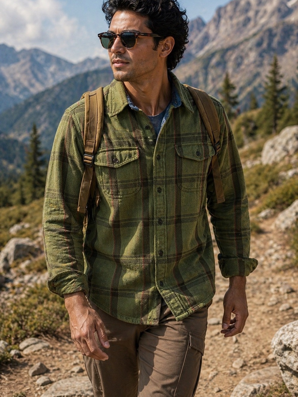 Outerknown Plaid Flannel Button Down Shirt Organic Cotton Workwear Size Large